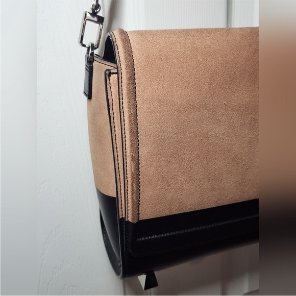 Alexander Wang Peach and Black Suede Crossbody Bag - Picture 4 of 12